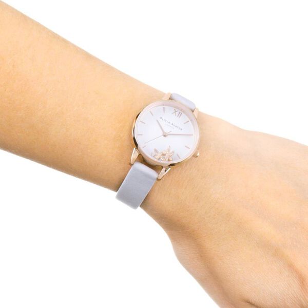 Olivia Burton Quartz Analog White Dial Leather Strap Watch for Women - image number 3