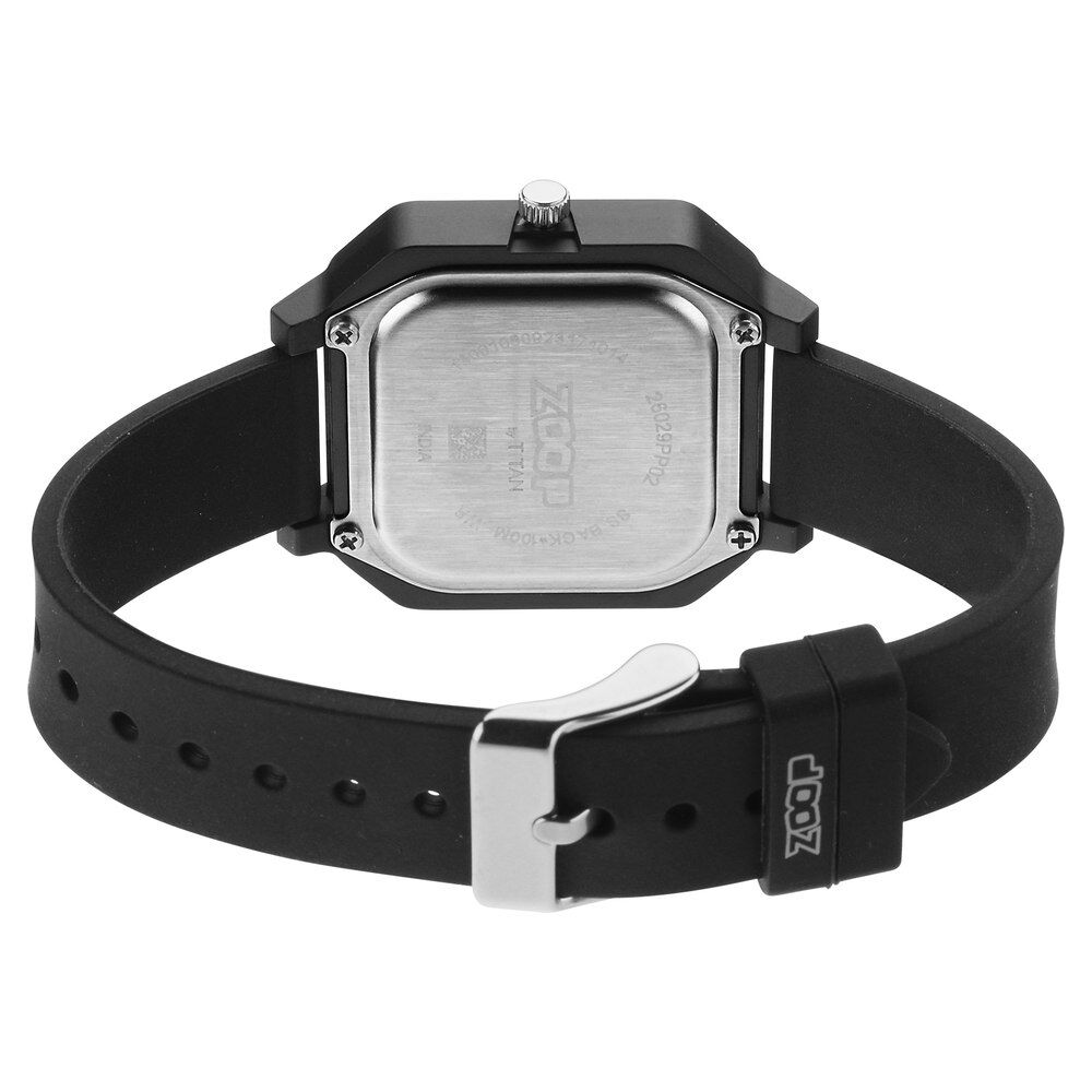 Buy Online Zoop Analog Watch with Black Dial & Black Strap for