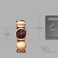 Vyb Showstopper By Fastrack Quartz Analog Maroon Dial Rose Gold Metal Strap Watch For Girls - image number 3