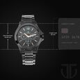 Titan Quartz Multifunction Black Dial Stainless Steel Strap Watch for Men - image number 2
