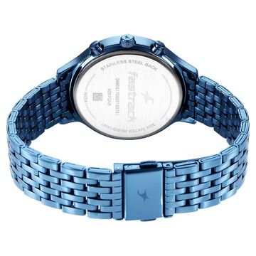 Fastrack Style Up Blue Dial Stainless Steel Strap Watch for Girls