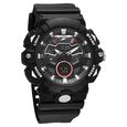 SF Analog Digital Orange Dial PU Strap Watch For Men