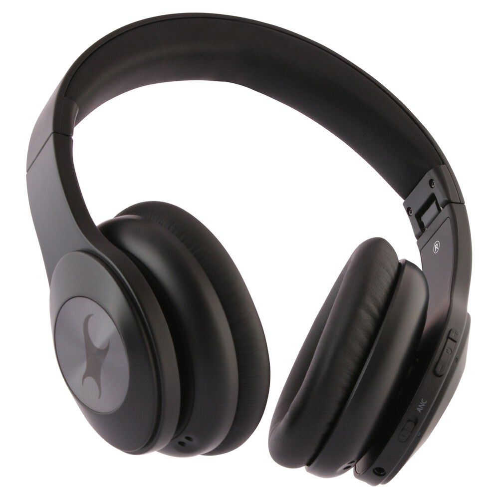Reflex Tunes Over The Head Active Noise Cancelling ANC Headphones Black
