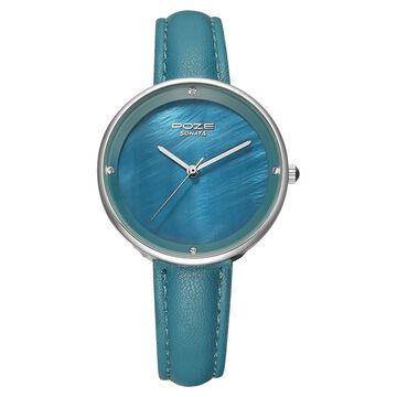 Poze by Sonata Quartz Analog Blue Dial PU Leather Strap Watch for Women