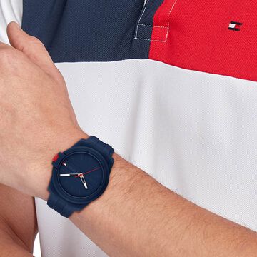 Tommy Hilfiger Quartz Analog Blue Silicone Strap for Men