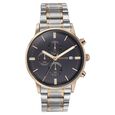 Sonata Quartz Multifunction Black Dial Two Toned Stainless Steel Strap Watch For Men - image number 1