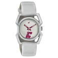 Fastrack Quartz Analog Silver Dial Leather Strap Watch for Girls - image number 0