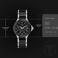 Titan Ceramics Black Dial Quartz Multifunction Stainless Steel and Ceramic Strap watch for Men - image number 2