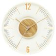 Titan Earth Flare Wall Clock - Wood Texture - image number 1