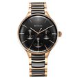 Titan Ceramic Fusion Quartz Multifunction Black Dial Rose Gold Dual-Toned Stainless Steel Bracelet Watch for Men - image number 3