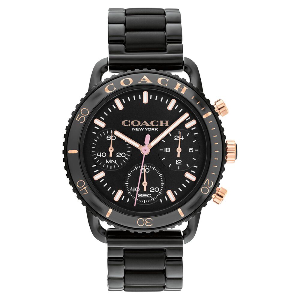 Buy Online Coach Quartz Analog Black Dial Stainless Steel Strap Watch for Women neco14504049w Titan