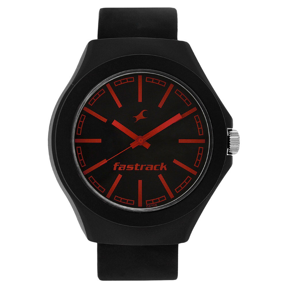 Fastrack watch red and black outlet