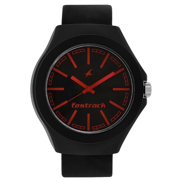 Fastrack Quartz Analog Black Dial Plastic Strap Watch for Unisex - image number 0