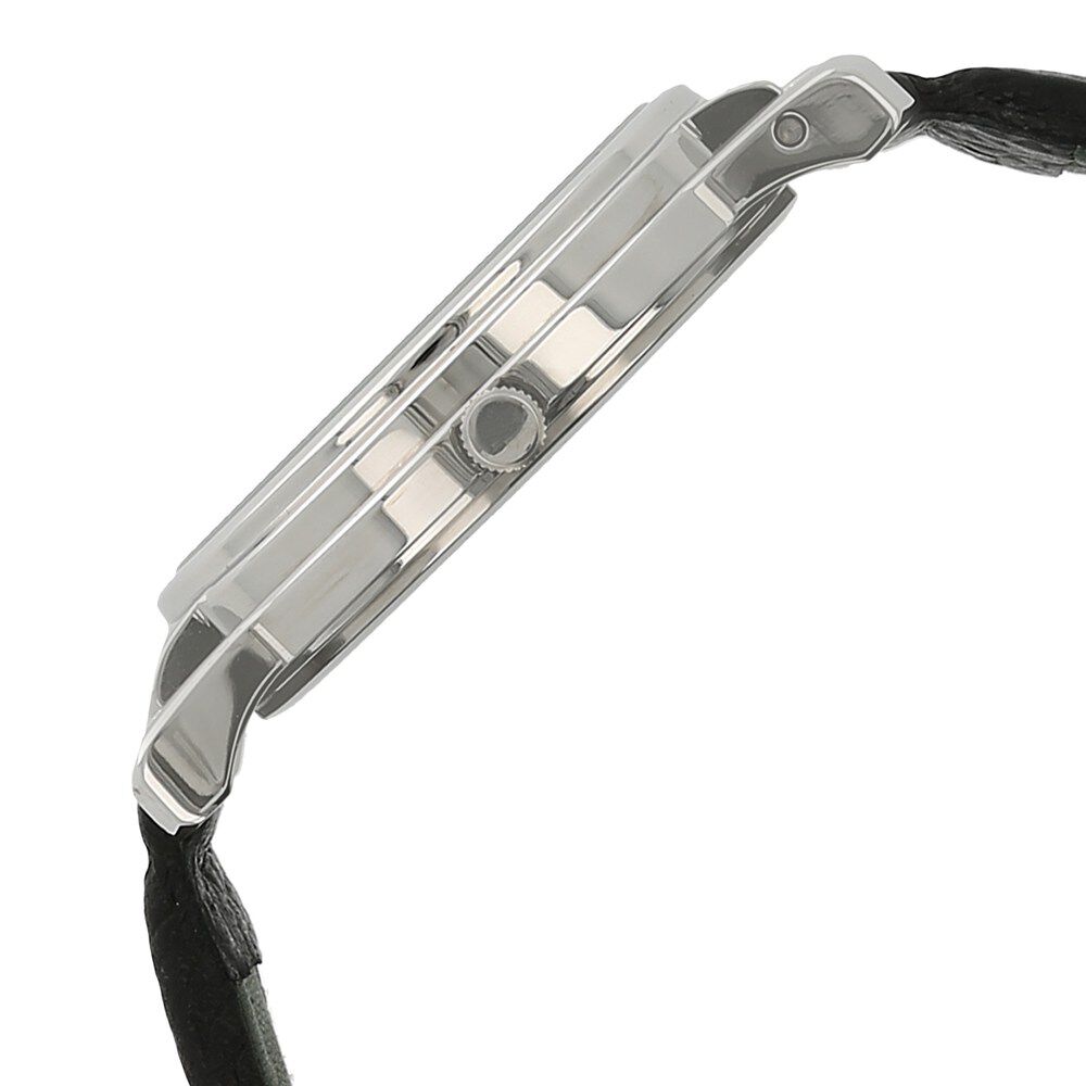 Buy Online Titan Analog Silver Dial Quartz Stainless Steel Black Leather Strap Watch for Men nr1855sl01 Titan