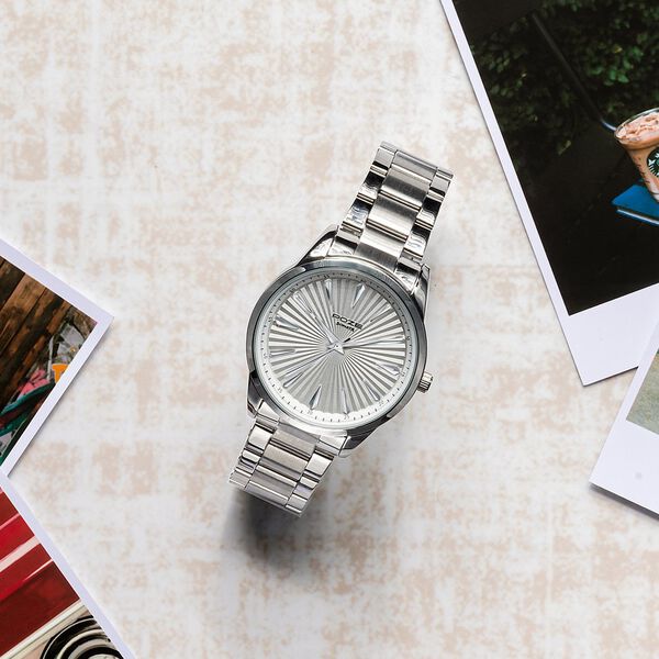 Sonata Poze Quartz Analog White Dial Metal Strap Watch For Men - image number 0