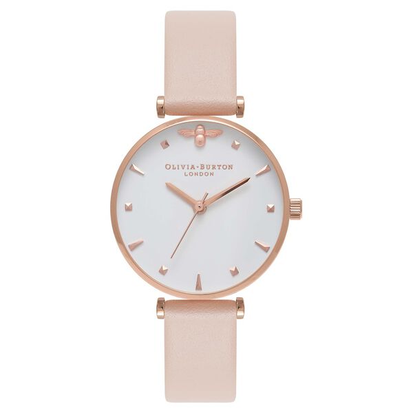 Olivia Burton Quartz Analog Multicoloured Dial Leather Strap Watch for Women - image number 0