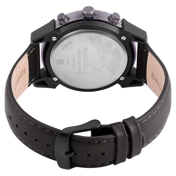 Fastrack Modular Quartz Analog Anthracite Dial Leather Strap Watch for Guys - image number 4