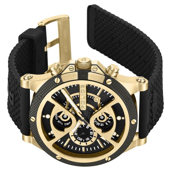 Police Men's Surigao KL Rahul Edition Goldtone and Silicone Strap Watch - image number 4
