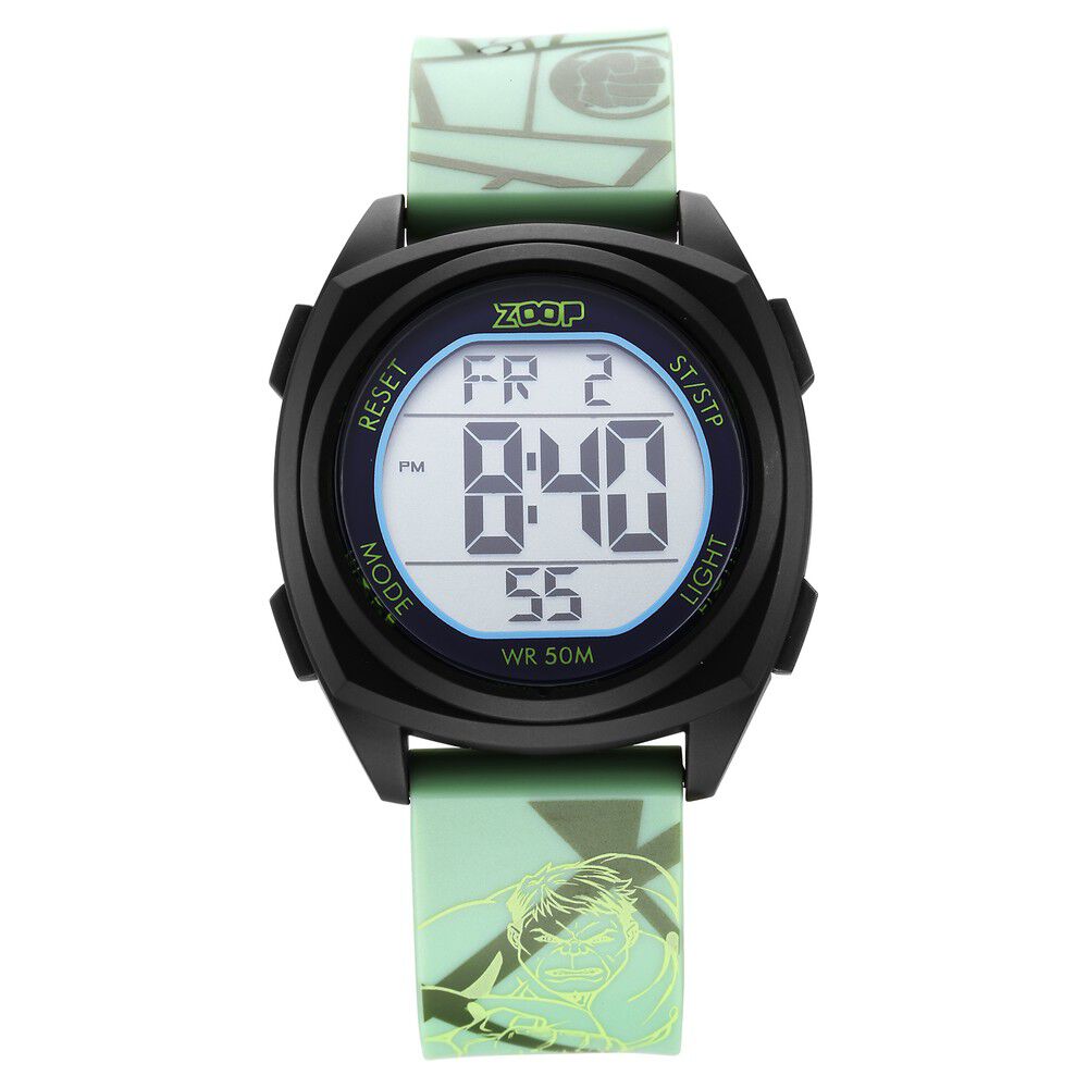 Buy Online Zoop Marvel Digital Dial Polyurethane Strap with Hulk Character Watch for Kids ns16025pp03 Titan