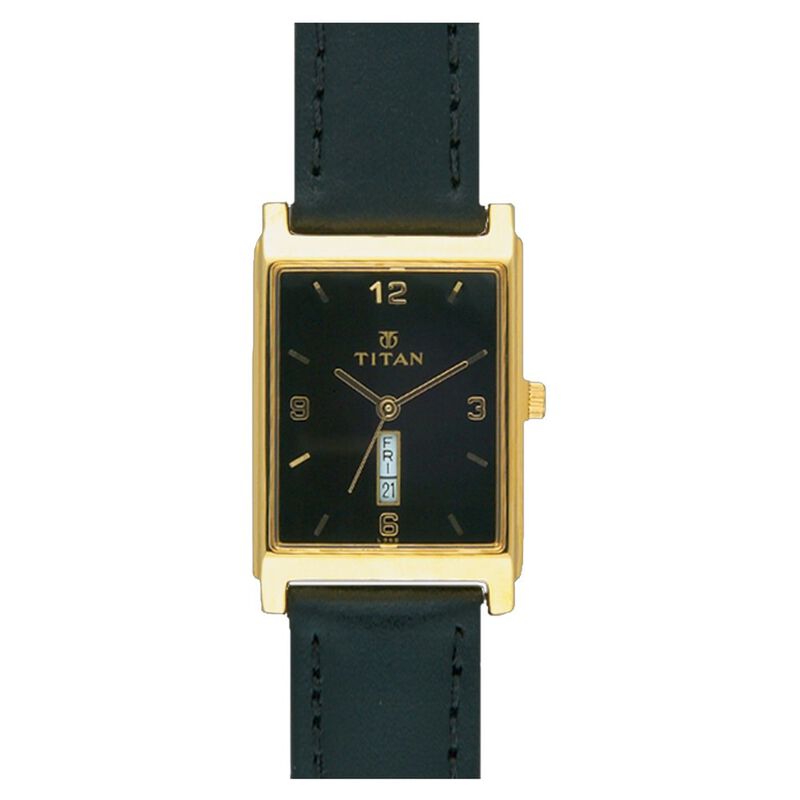 Titan Quartz Analog with Day and Date Black Dial Watch for Men