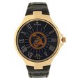 Titan Globe Trotter Black Dial World Time Leather Strap watch for Men