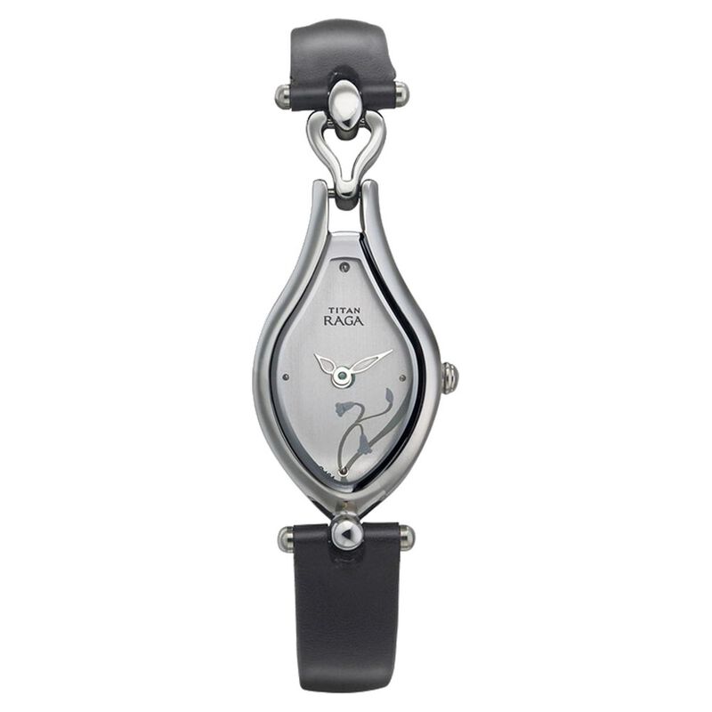 Titan Quartz Analog Silver Dial Watch for Women