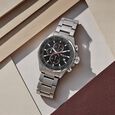 Titan Octane Black Dial Chrono Stainless Steel Watch for Men - image number 0
