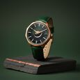Titan Stellar Analog with Sun Moon Phase and Black Dial Carnation Gold Stainless Steel Strap Watch for Men