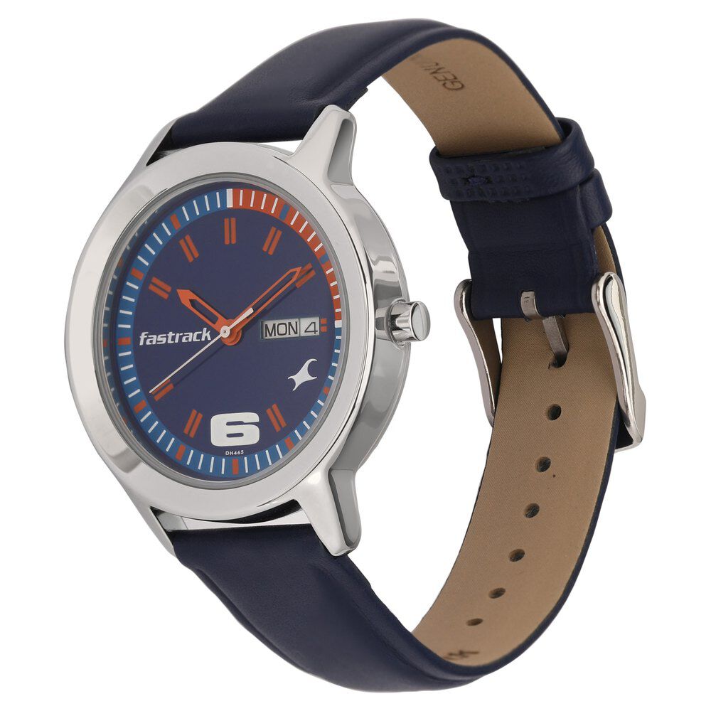 Buy Online Fastrack Blue Dial Quartz Analog with Day and Date