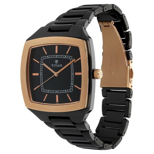Titan Black Dial Quartz Analog Ceramic Strap watch for Men - image number 1
