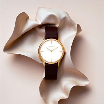 Titan Nebula Deccan Treasures 18k Gold Analog Leather Strap Watch for Men