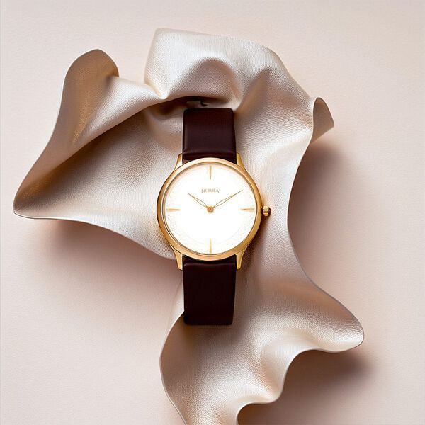 Titan Nebula Deccan Treasures 18k Gold Analog Leather Strap Watch for Men - image number 2