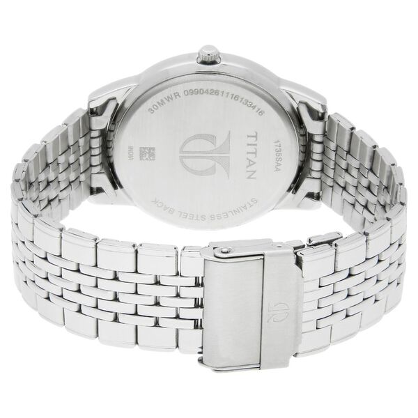 Titan Quartz Analog Black Dial Stainless Steel Strap Watch for Men - image number 3