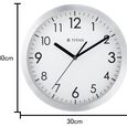 Titan Metallic White Wall Clock with Brushed Case - 30 cm x 30 cm (Medium) - image number 5