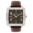 Titan Quartz Analog Silver Dial Leather Strap Watch for Men