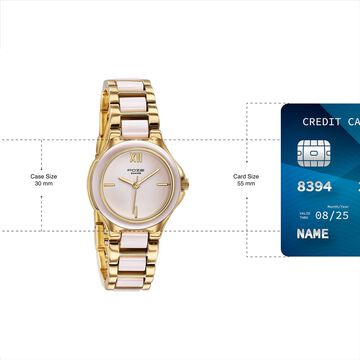Poze By Sonata Quartz Analog Pink Dial Two Toned Metal & Plastic Strap Watch For Women