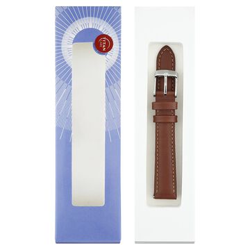 16 mm Tan Genuine Leather Strap for Women