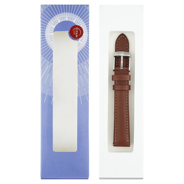 16 mm Tan Genuine Leather Strap for Women - image number 6