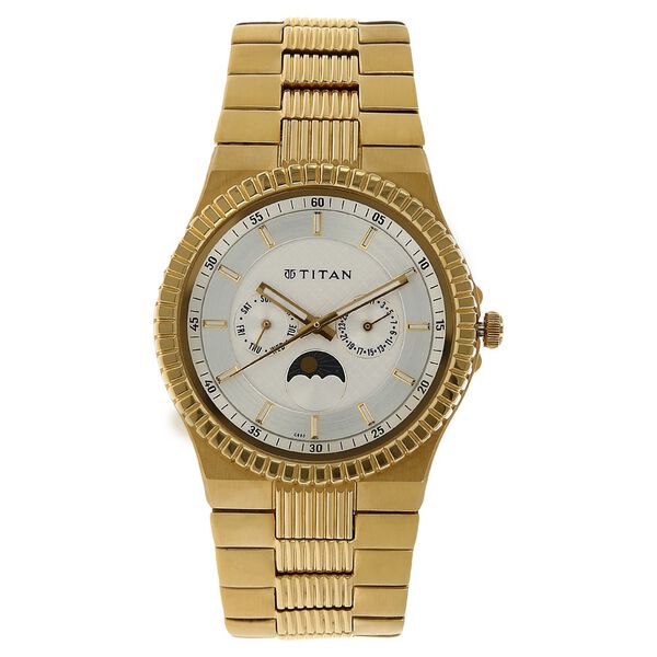 Titan Regallia White Dial Analog Stainless Steel Strap watch for Men - image number 0
