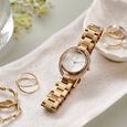Fastrack Vyb Celeste Quartz Analog Mother of Pearl Dial Silver Color Metal Strap Watch For Girls