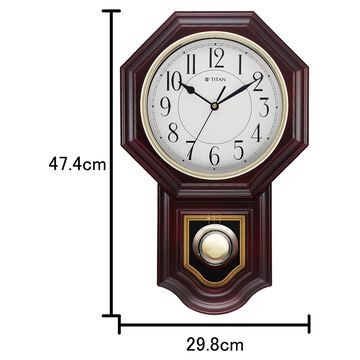 Classic Brown Colour Pendulum Clock with a Westminster chime - 47.4 cm x 29.8 cm (Large)