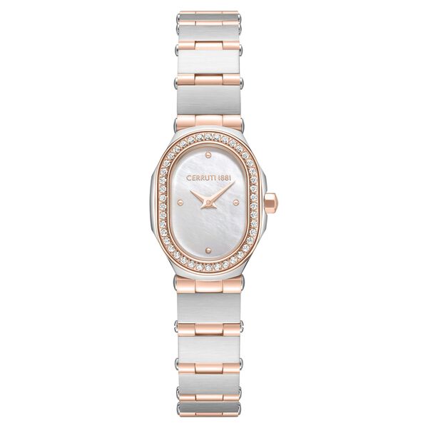 Cerruti 1881 Quartz Analog White Dial Two Toned Colour Stainless Steel Strap Watch For Women - image number 0