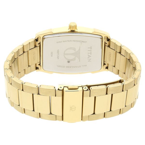 Titan Regal Crest White Dial Analog with Date Stainless Steel Strap Watch for Men - image number 3