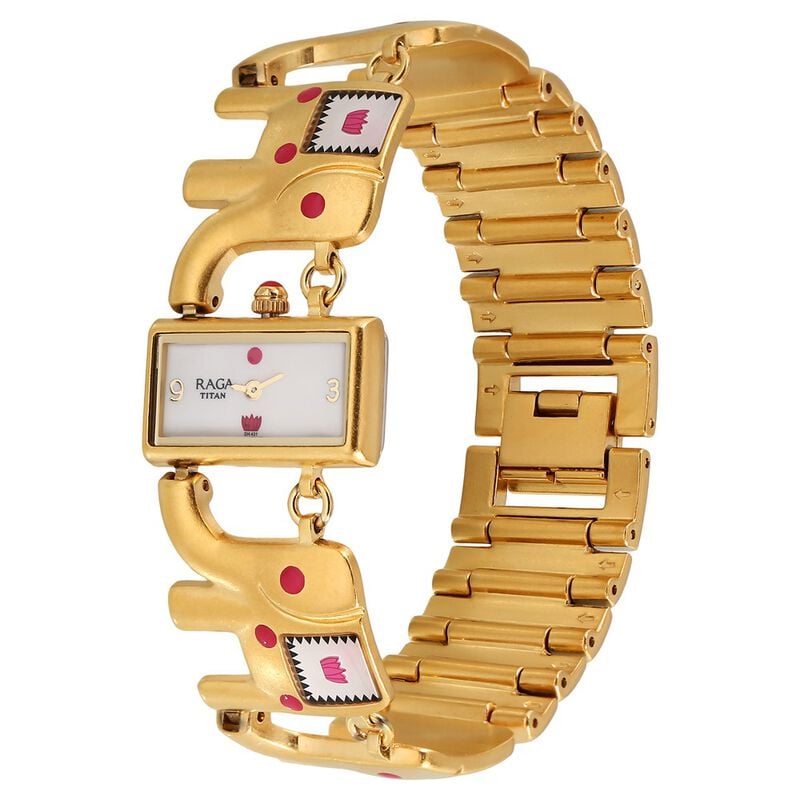 Buy Online Titan Raga X Masaba Mother of Pearl Dial Women Watch With Metal Strap - 95070ym01 | Titan