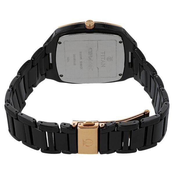 Titan Black Dial Quartz Analog Ceramic Strap watch for Men - image number 3