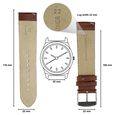 22 mm Brown Genuine Leather Strap for Men - image number 1