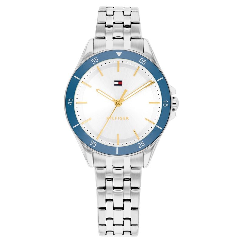 Tommy Hilfiger Quartz Analog White Dial Silver Stainless Steel Strap Watch For Women