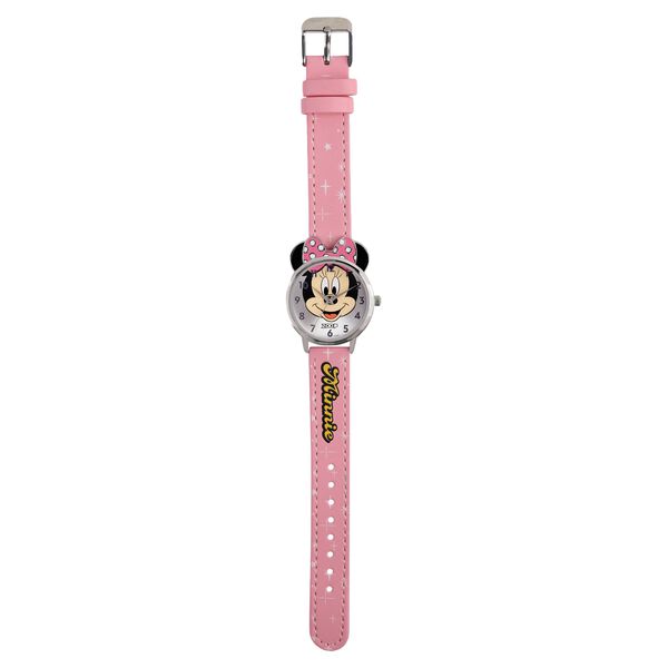 Zoop Disney Minnie Mouse Analog Watch with Silver Dial & Pink Strap for Girls Kids, from House of Titan - image number 6