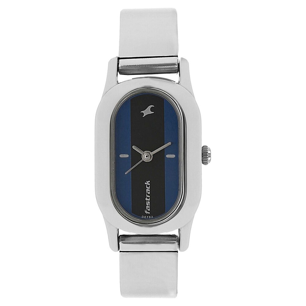Buy Online Fastrack Quartz Analog Blue Dial Stainless Steel Strap Watch for Girls nl6126sm01 Titan
