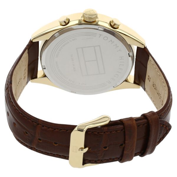 Tommy Hilfiger Quartz Analog Silver Dial Leather Strap Watch for Men - image number 3